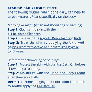 Keratosis Pilaris Treatment Set dermatologist-recommended chicken skin strawberry skin