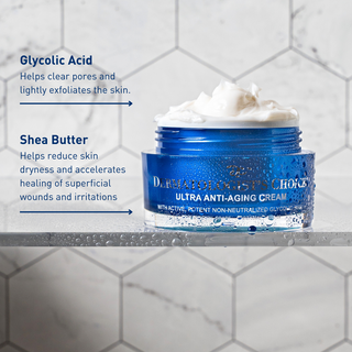 Ultra Anti-Aging Cream active potent non-neutralized glycolic acid (AHA)